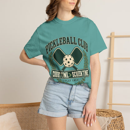 Pickleball Club Court Time Over Screen Time Comfort Colors Tee