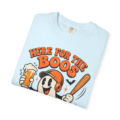 Here for the Boos Baseball Halloween Comfort Colors Tee