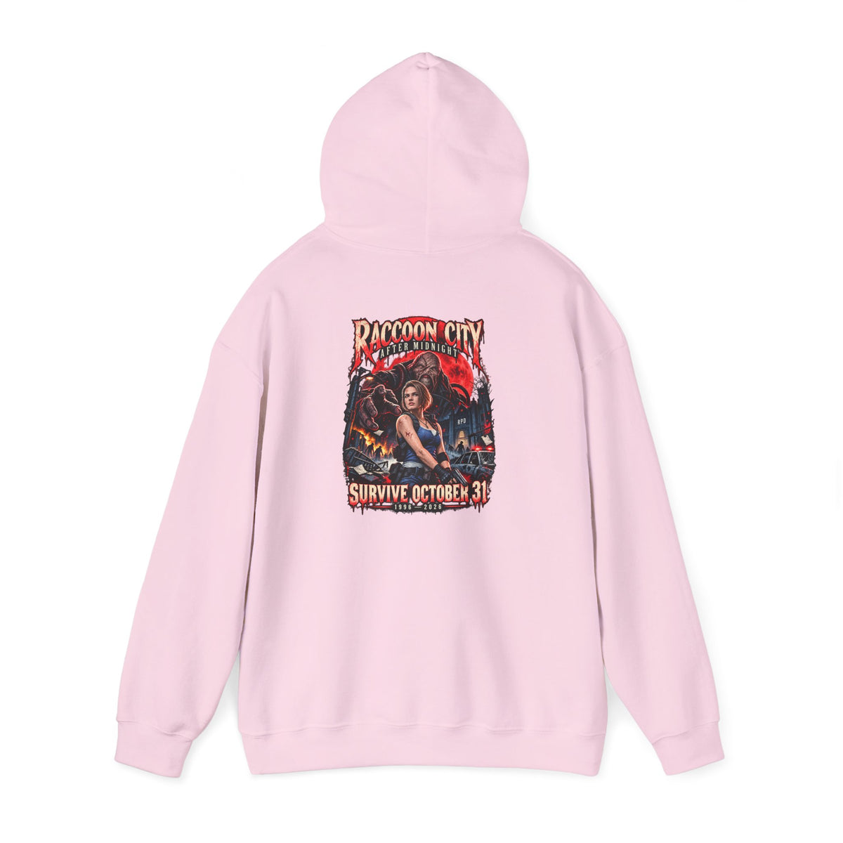 Raccoon City After Midnight Halloween Gildan 18500 Hoodie