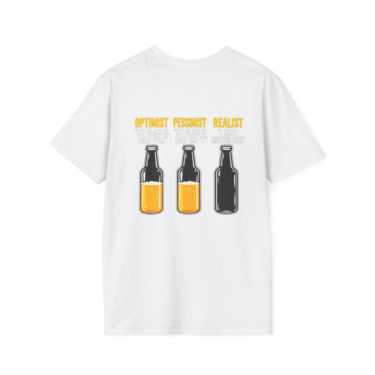 Optimist Pessimist Realist Beer Shirt – Funny Drinking Humor Graphic Tee