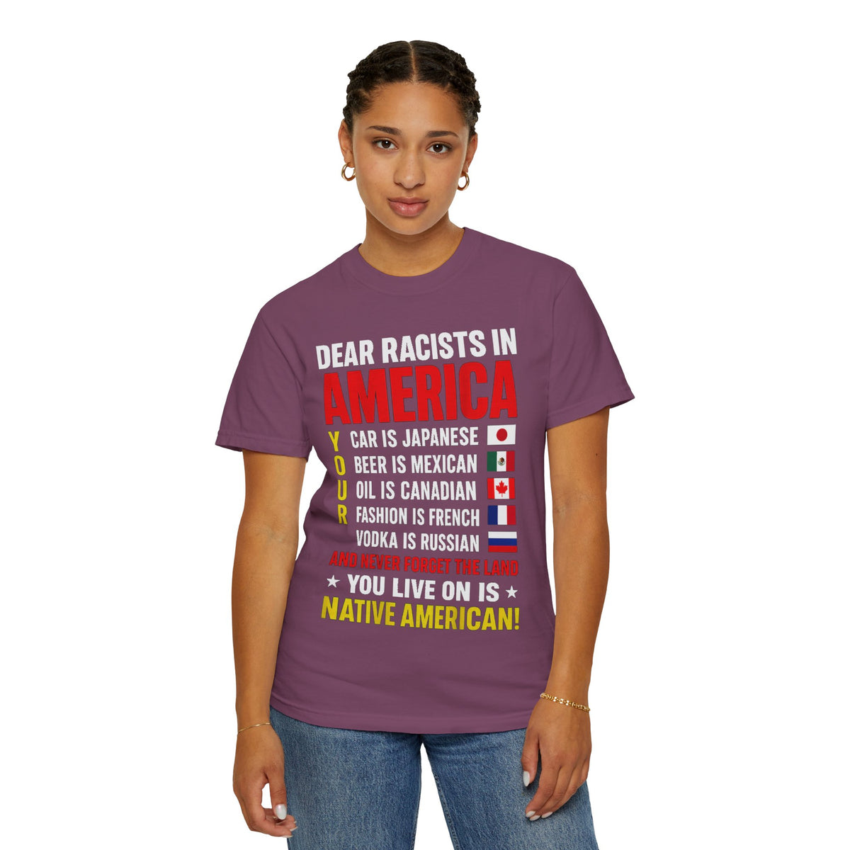 Dear Racists in America Anti-Racism Comfort Colors Tee