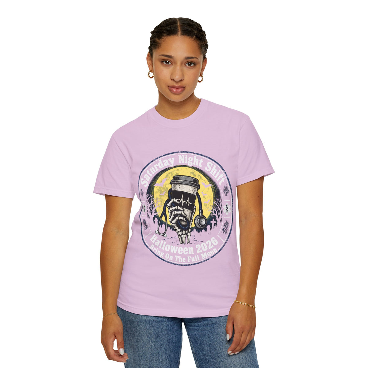 Saturday Night Shift Halloween 2026 Comfort Colors Tee