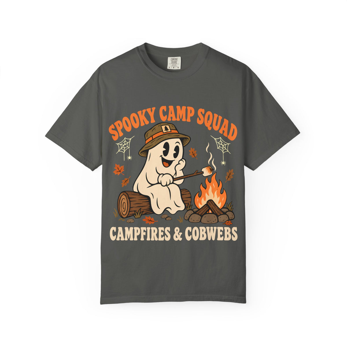Spooky Camp Squad Campfires & Cobwebs Comfort Colors Tee