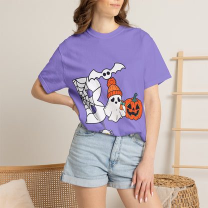 Cute Ghost Pumpkin Cozy Halloween Comfort Colors T-Shirt