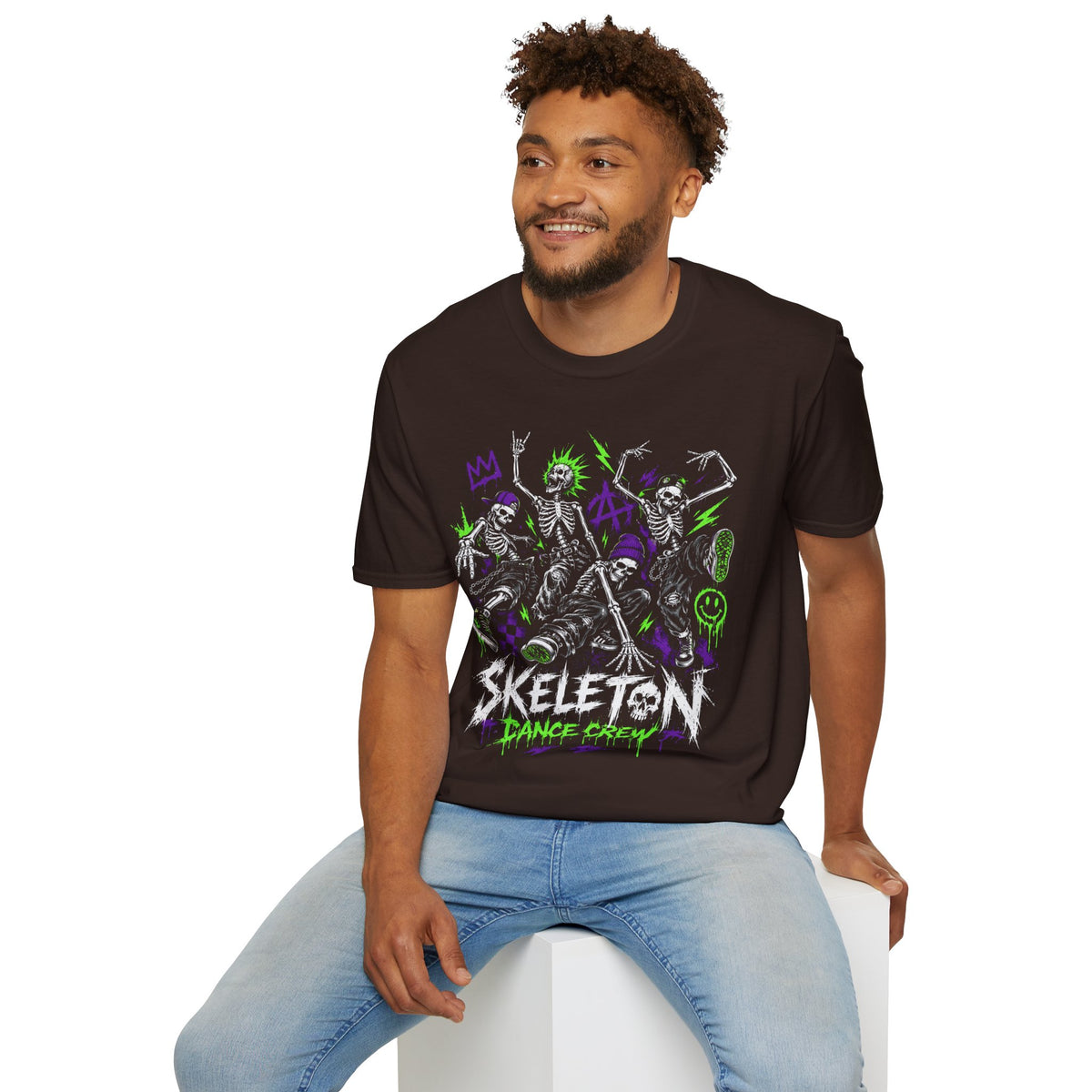 90s Skateboarding Skeleton Dance Crew T-Shirt