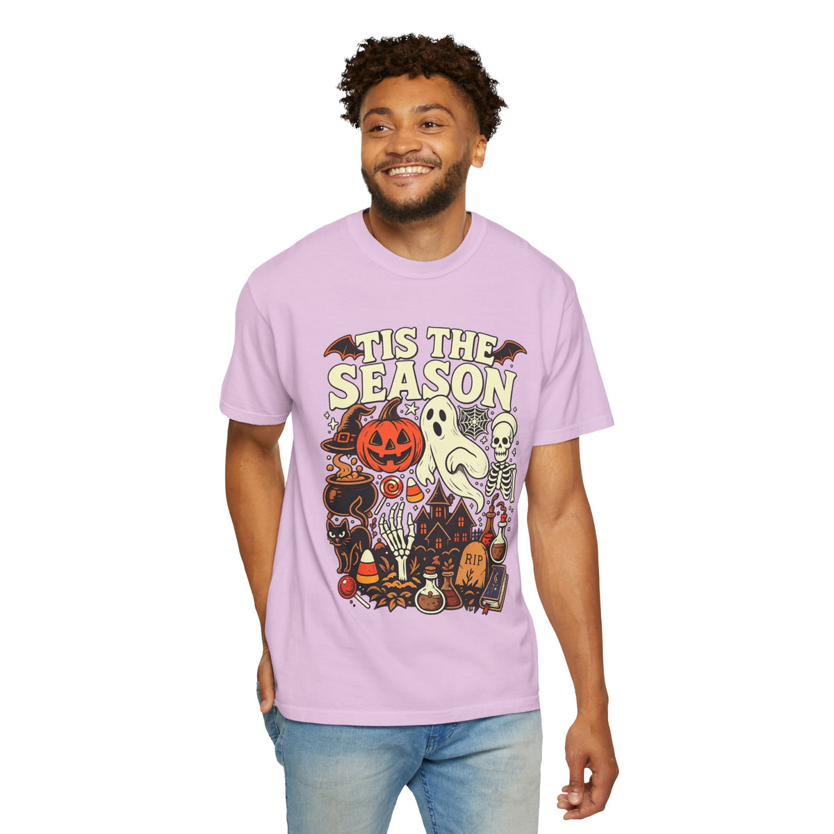 Tis the Season Spooky Halloween Comfort Colors Graphic Tee