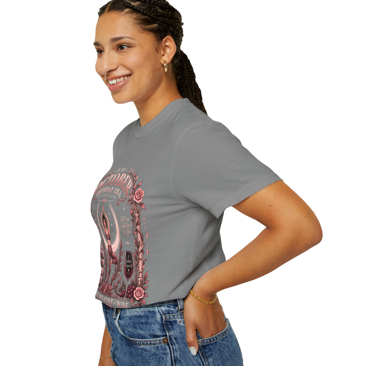 In My October Birthday Era Wellness Club Comfort Colors Tee