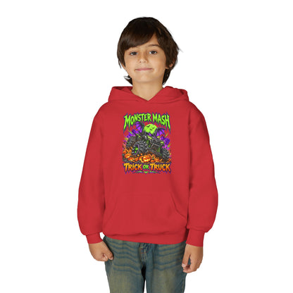Monster Mash Trick or Truck Youth Halloween Hoodie