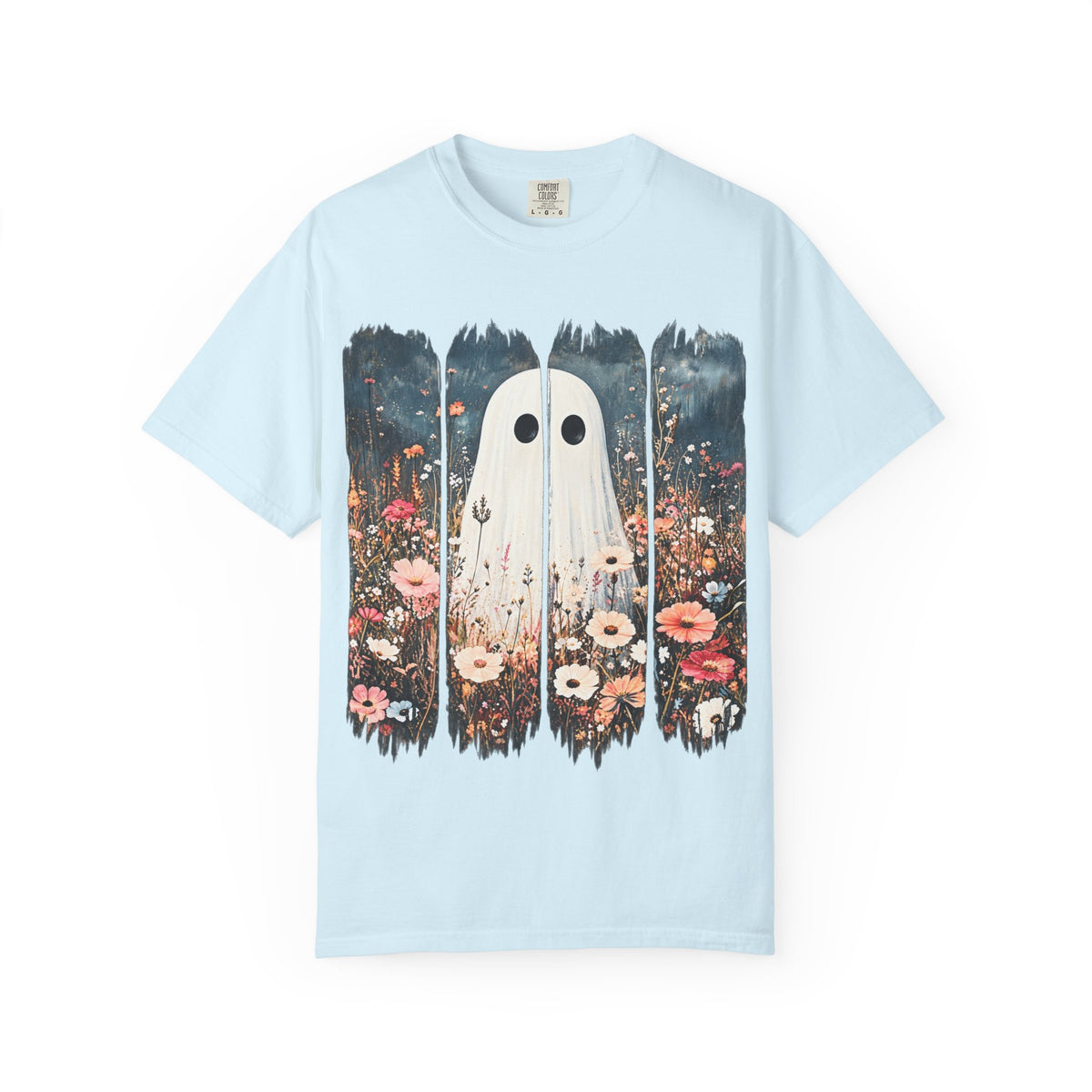 Floral Ghost Wildflower Halloween Comfort Colors T-Shirt