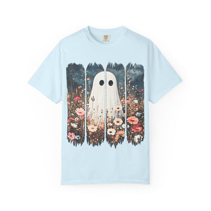 Floral Ghost Wildflower Halloween Comfort Colors T-Shirt