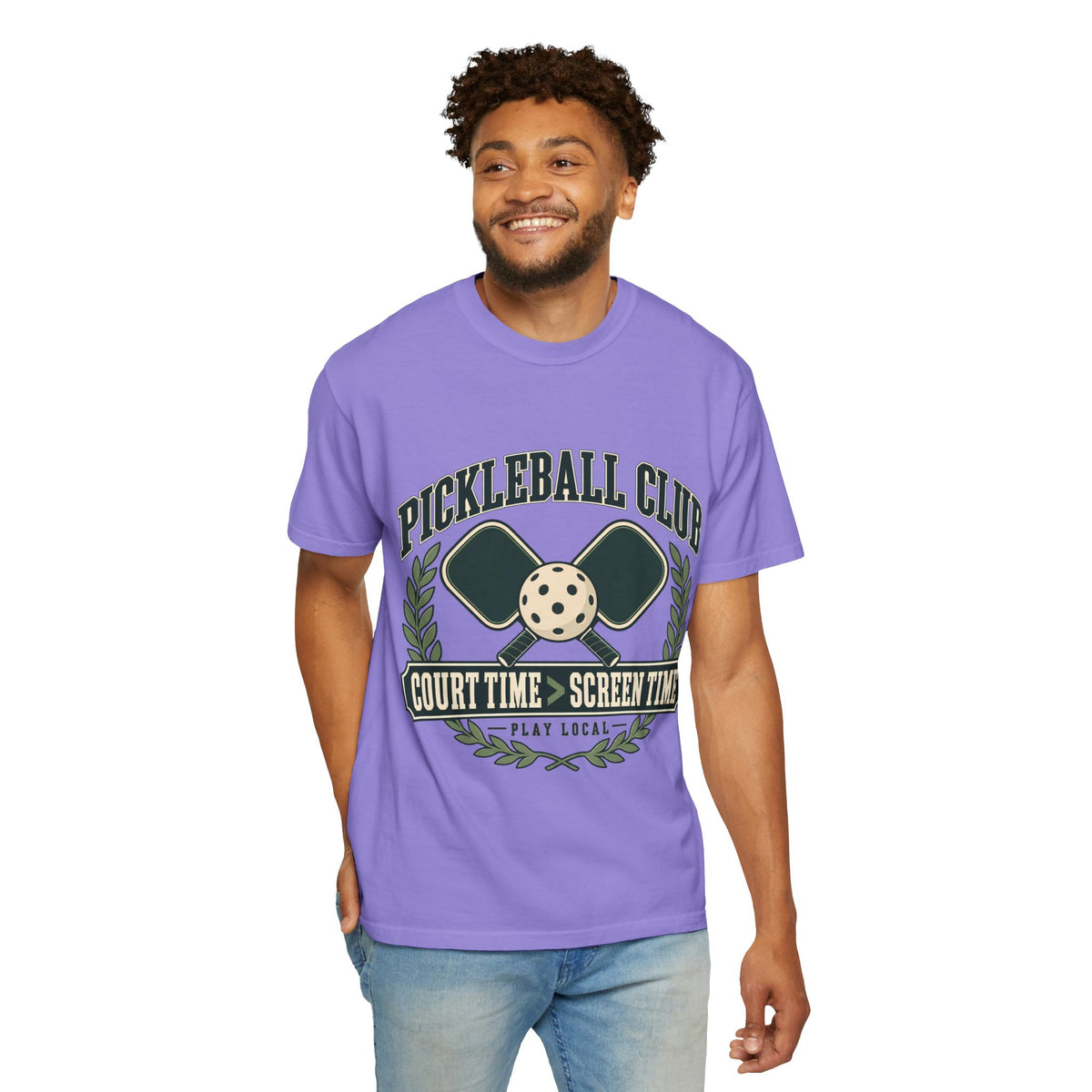 Pickleball Club Court Time Over Screen Time Comfort Colors Tee