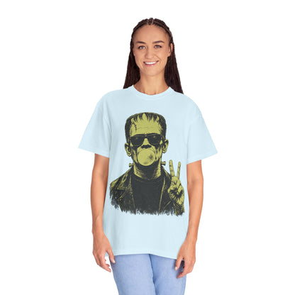 Frankenstein Bubblegum Peace Sign Comfort Colors T-Shirt
