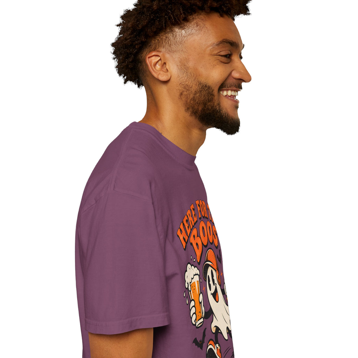Here for the Boos Baseball Halloween Comfort Colors Tee