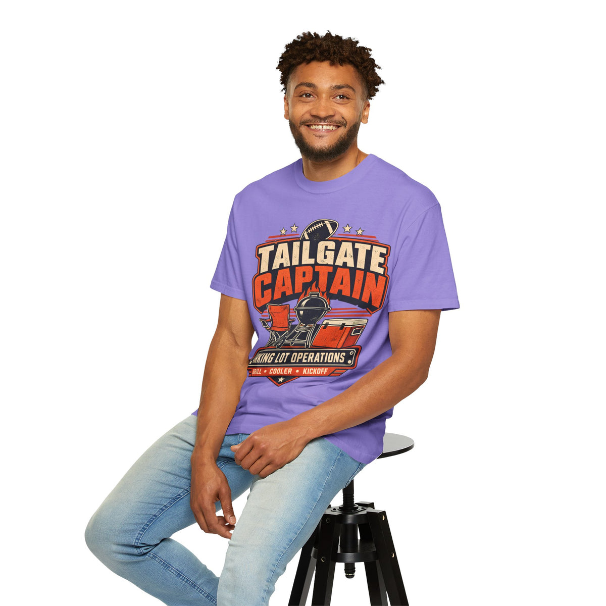 Tailgate Captain Football Game Day Comfort Colors T-Shirt