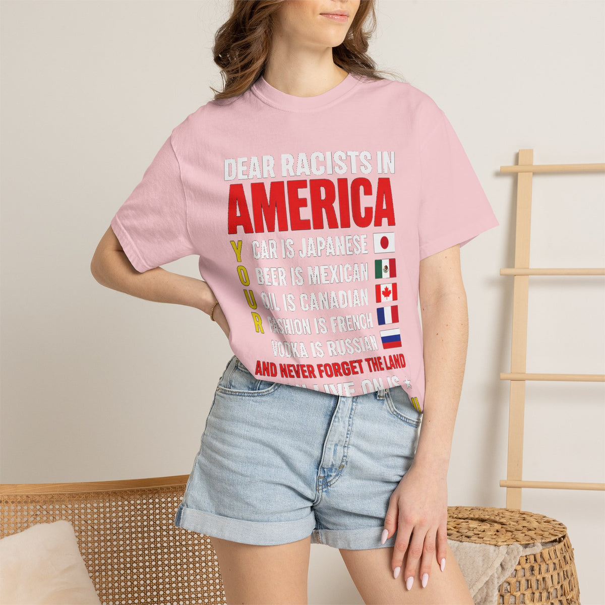 Dear Racists in America Anti-Racism Comfort Colors Tee