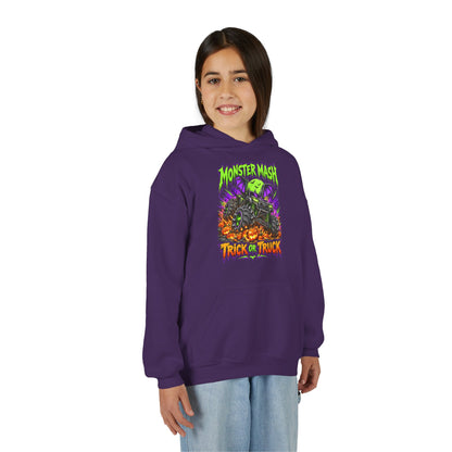 Monster Mash Trick or Truck Youth Halloween Hoodie