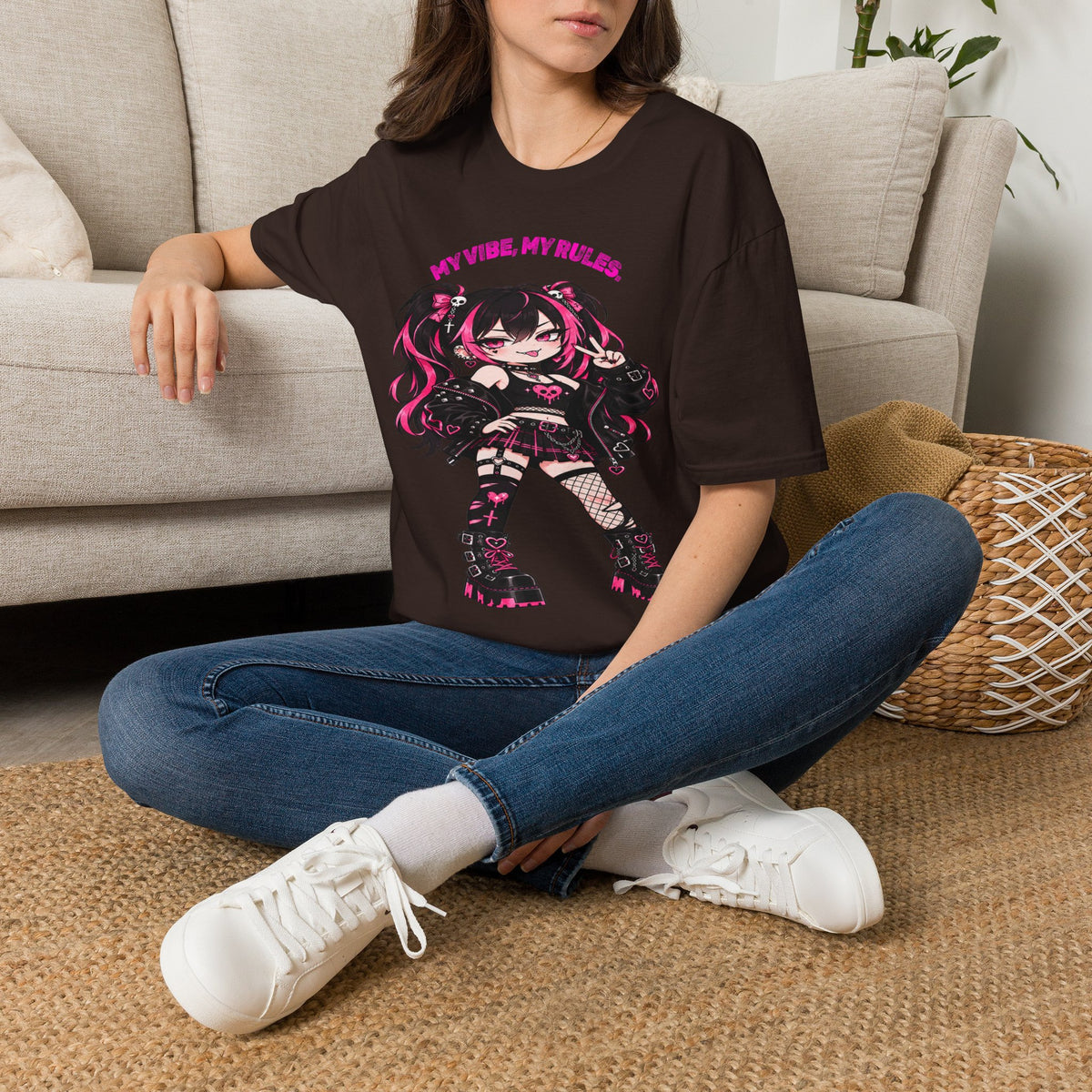 My Vibe, My Rules Anime Chibi Graphic Tee