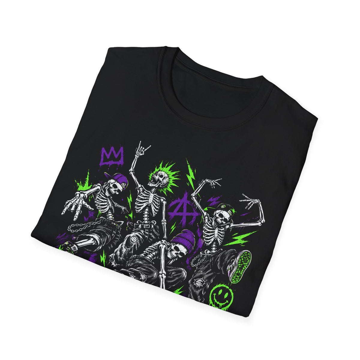 90s Skateboarding Skeleton Dance Crew T-Shirt
