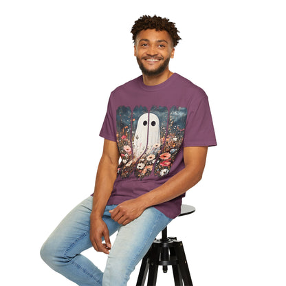 Floral Ghost Wildflower Halloween Comfort Colors T-Shirt