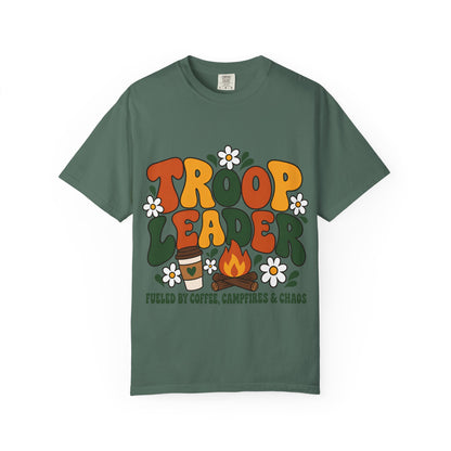 Troop Leader Coffee Campfires Chaos Comfort Colors Tee