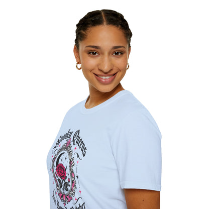 Spooky Queens Are Born In October Shirt – Gothic Rose Halloween Birthday Tee