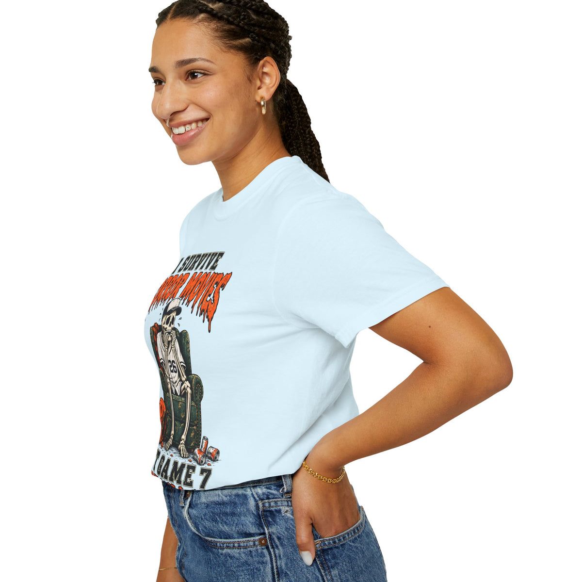 Horror Movies Game 7 Baseball Comfort Colors T-Shirt