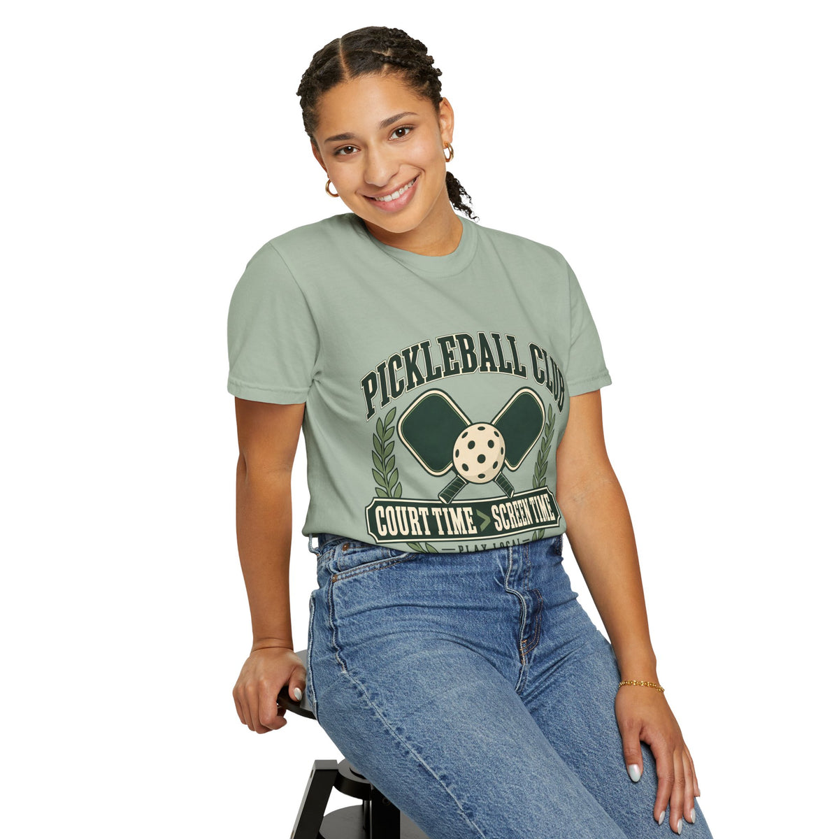 Pickleball Club Court Time Over Screen Time Comfort Colors Tee