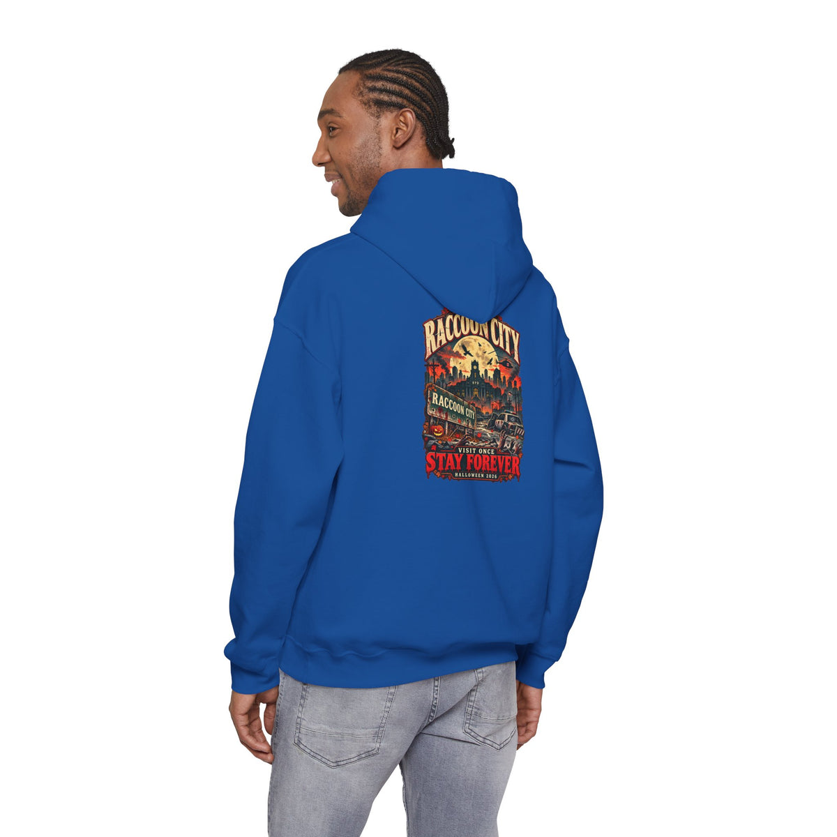 Welcome to Raccoon City Halloween 2026 Gildan 18500 Hoodie