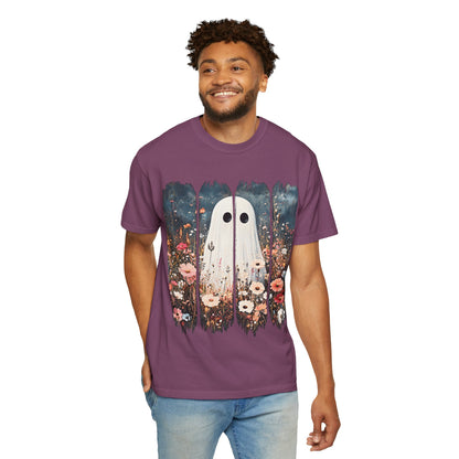 Floral Ghost Wildflower Halloween Comfort Colors T-Shirt