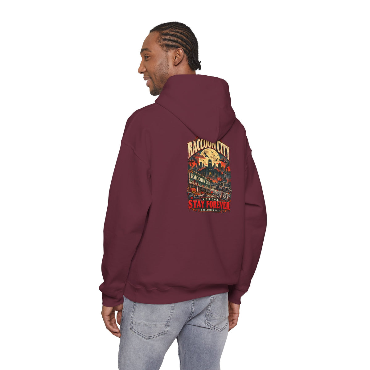 Welcome to Raccoon City Halloween 2026 Gildan 18500 Hoodie