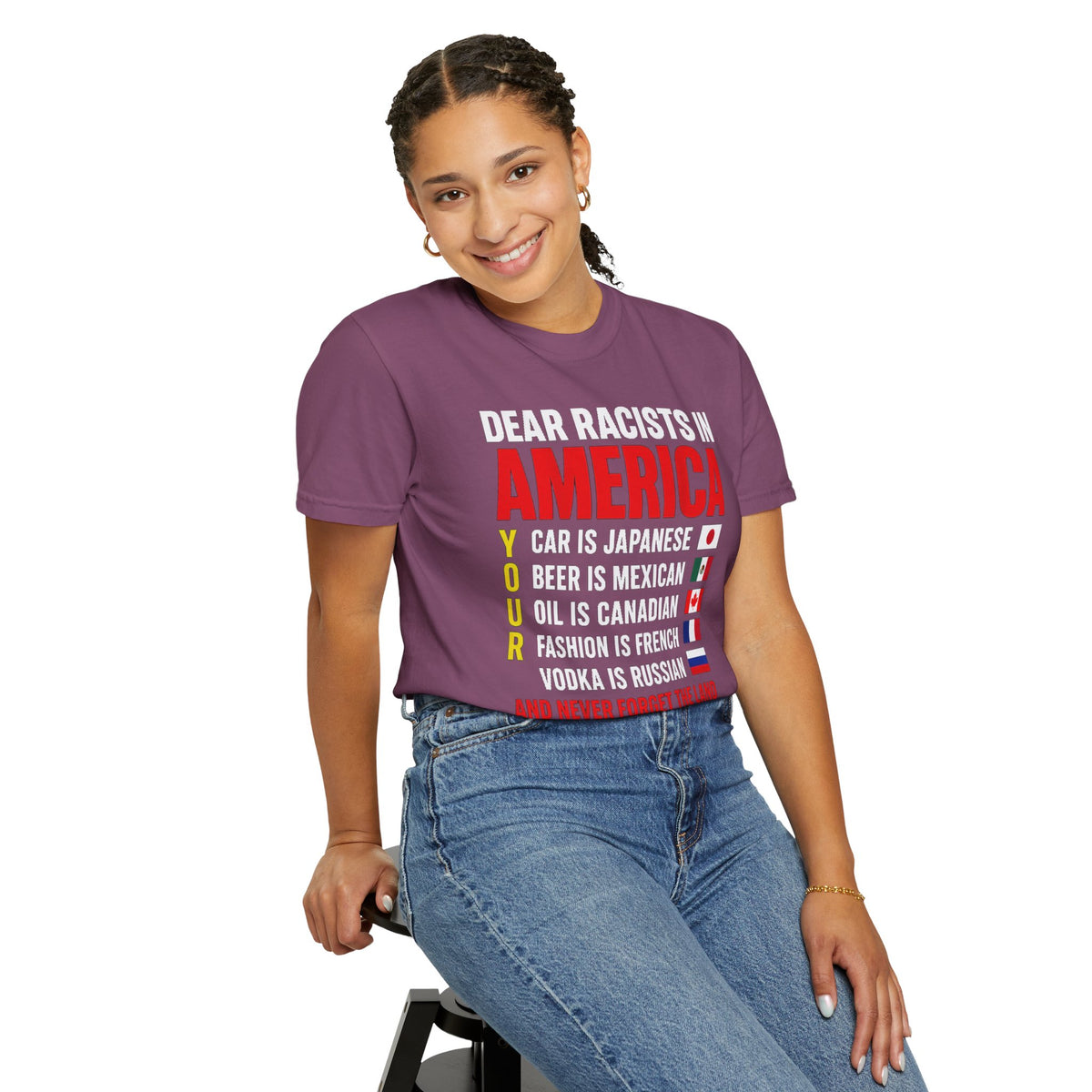 Dear Racists in America Anti-Racism Comfort Colors Tee