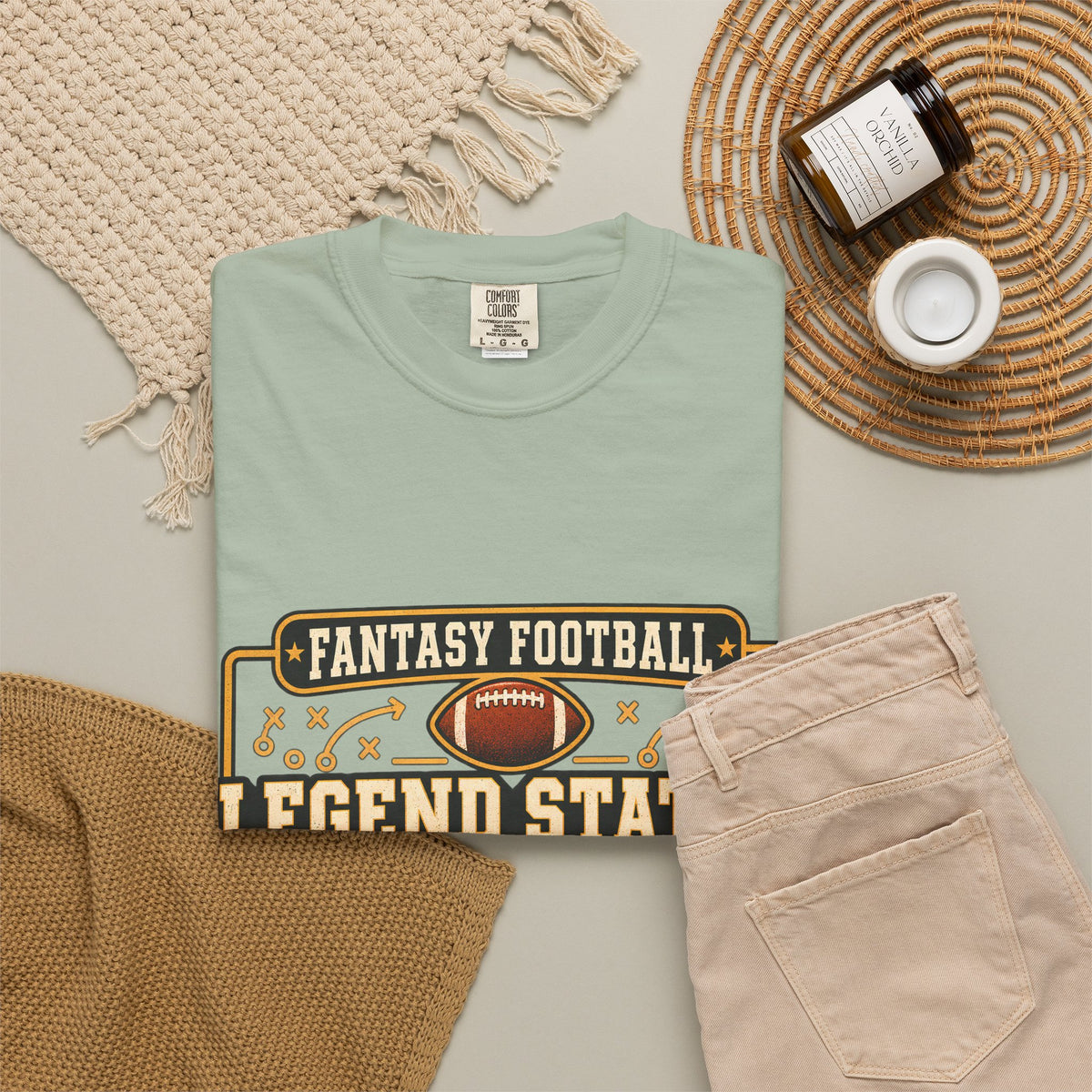Fantasy Football Legend Status Confirmed Comfort Colors Tee