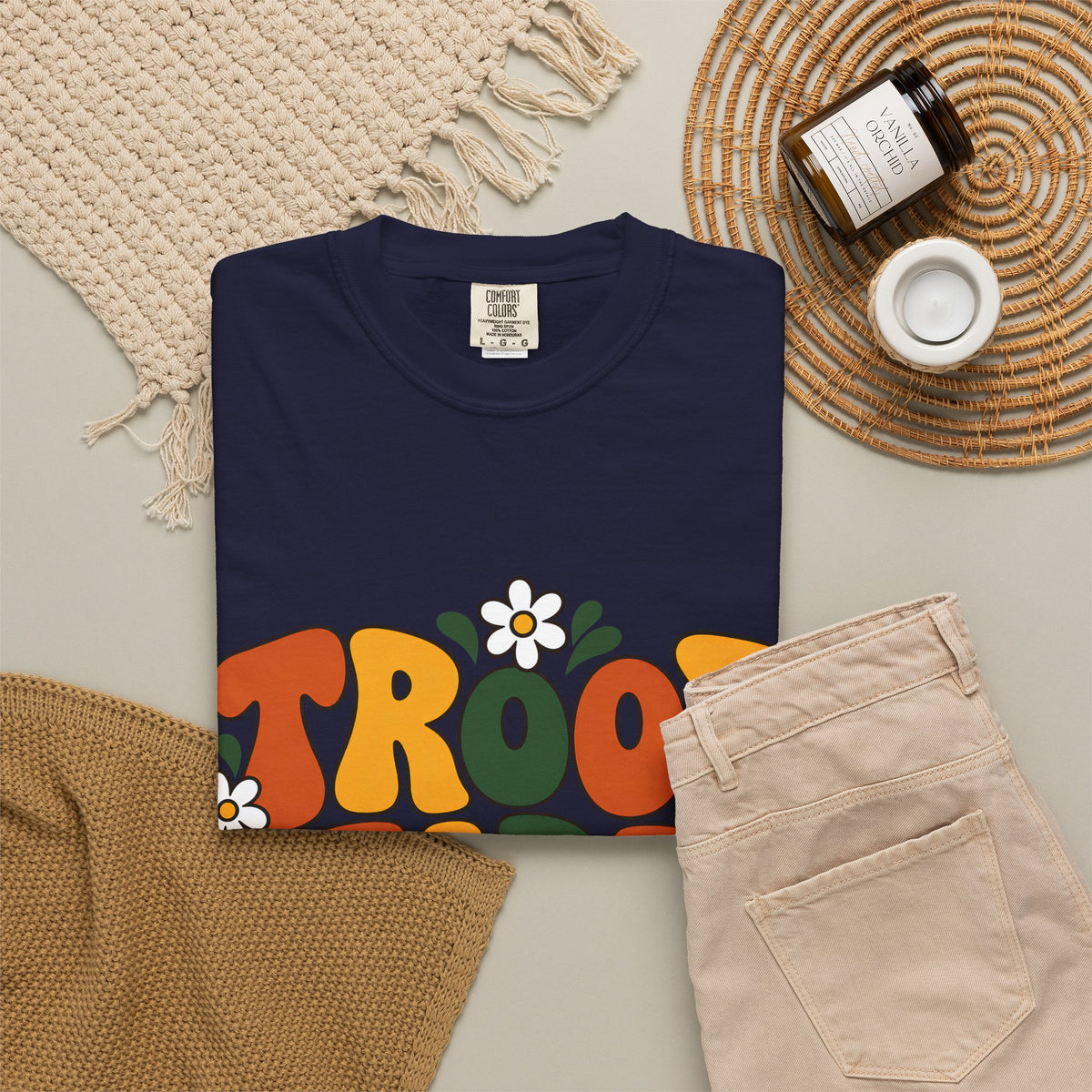 Troop Leader Coffee Campfires Chaos Comfort Colors Tee