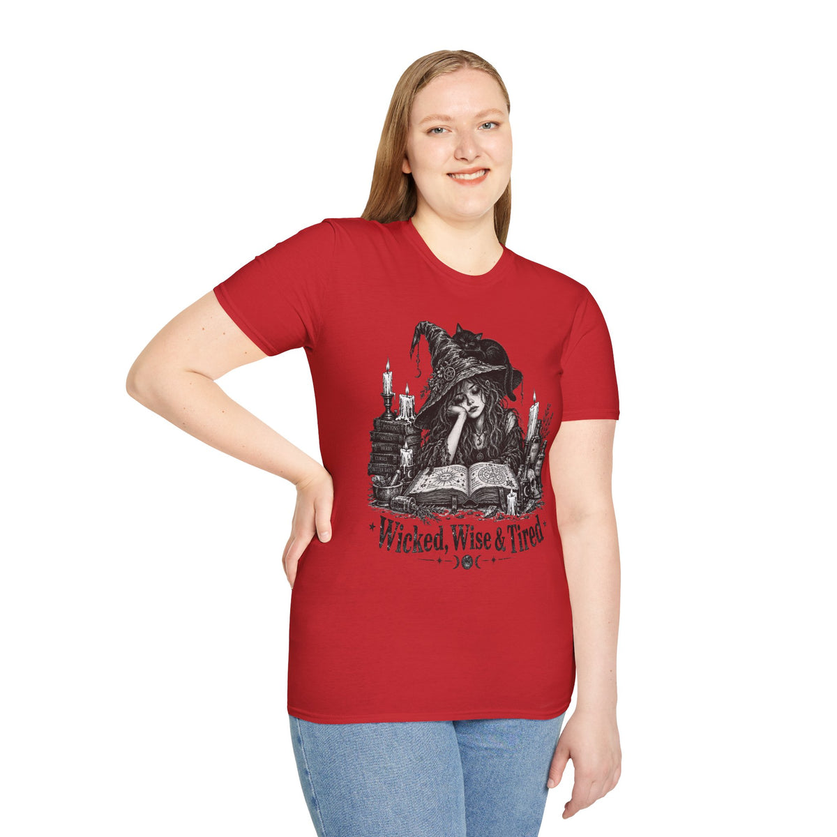 Wicked Wise & Tired Funny Exhausted Witch Mom T-Shirt