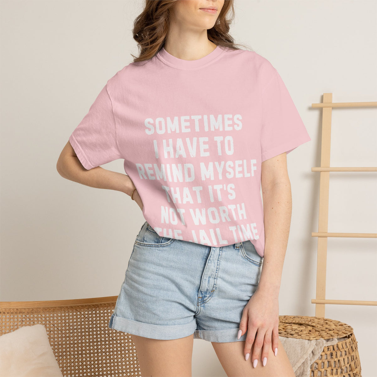 Not Worth the Jail Time Funny Comfort Colors T-Shirt