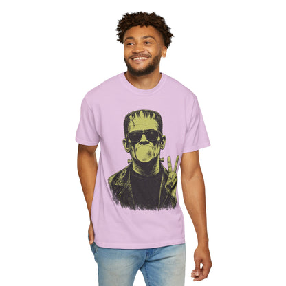 Frankenstein Bubblegum Peace Sign Comfort Colors T-Shirt