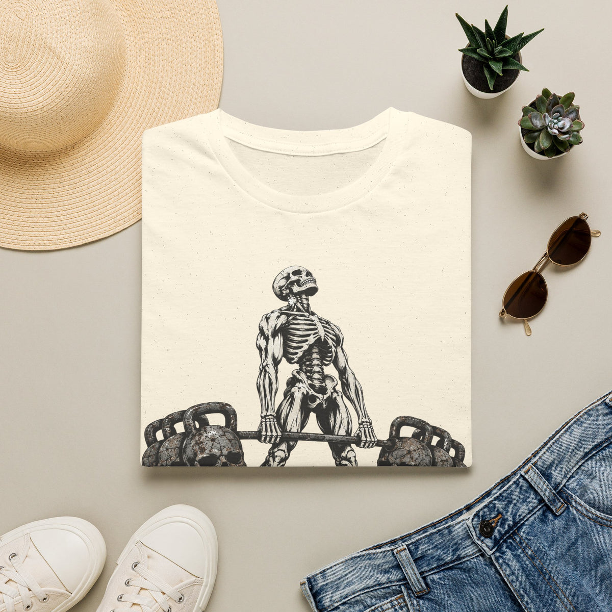 The Leaves Fall The Iron Remains Shirt – Skeleton Deadlift Gym Fall Tee