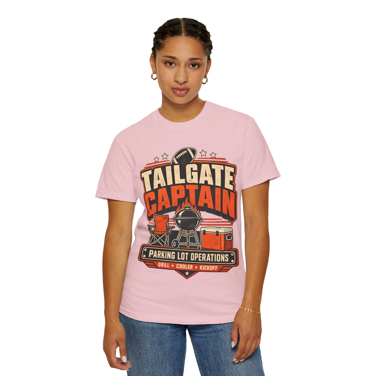 Tailgate Captain Football Game Day Comfort Colors T-Shirt