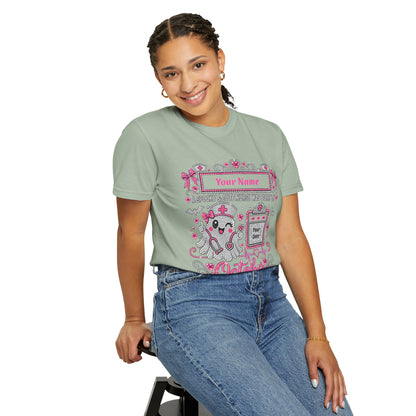 Personalized Spooky Cute Nurse October Birthday Comfort Colors Tee