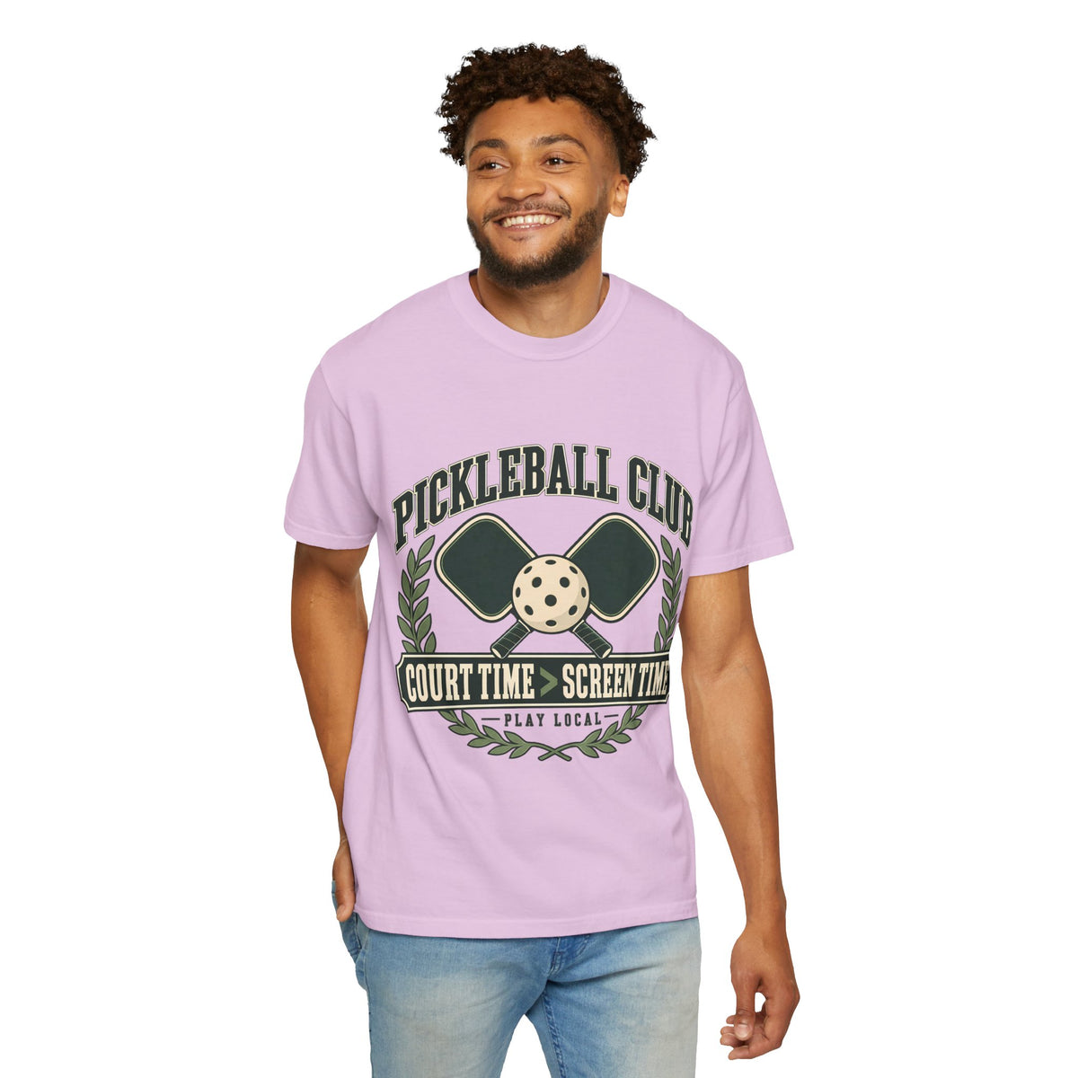 Pickleball Club Court Time Over Screen Time Comfort Colors Tee