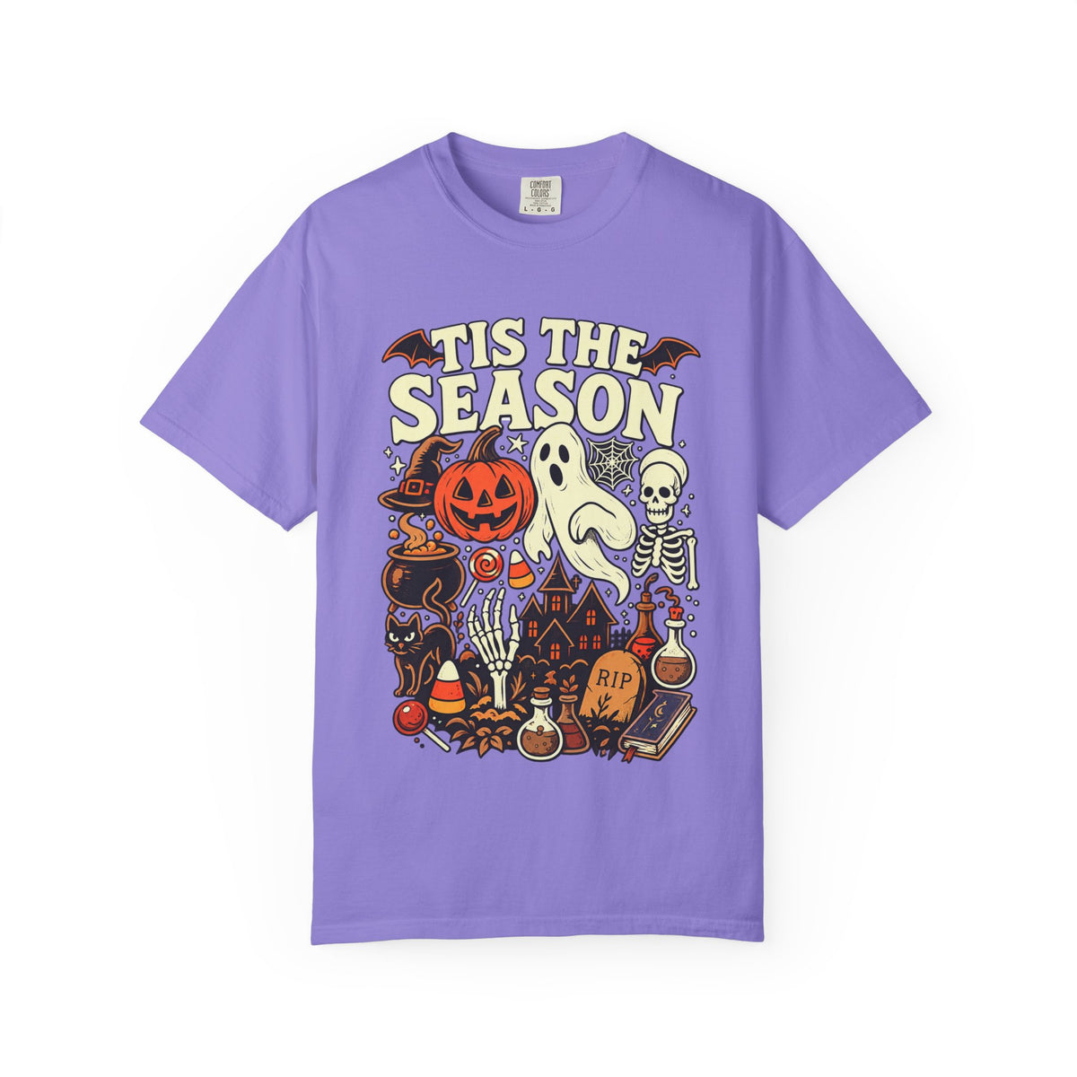 Tis the Season Spooky Halloween Comfort Colors Graphic Tee