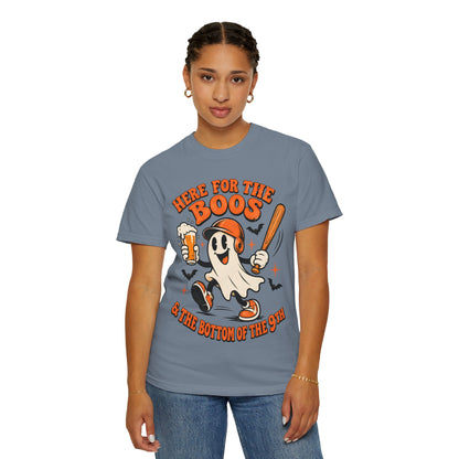 Here for the Boos Baseball Halloween Comfort Colors Tee