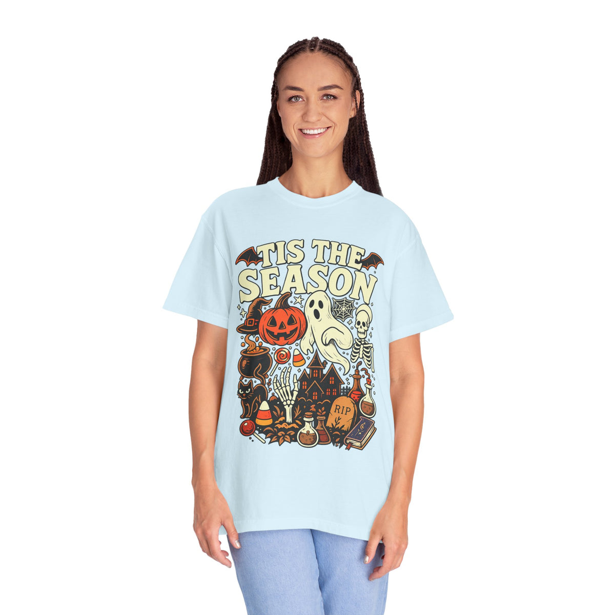 Tis the Season Spooky Halloween Comfort Colors Graphic Tee