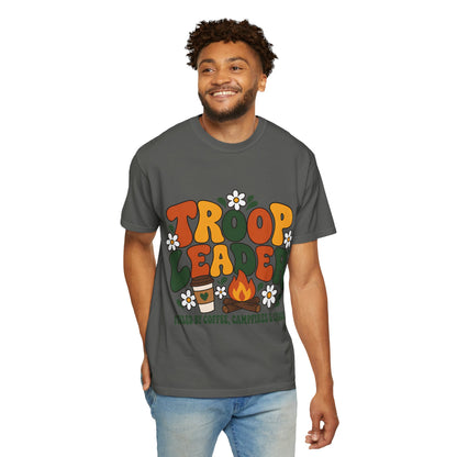 Troop Leader Coffee Campfires Chaos Comfort Colors Tee
