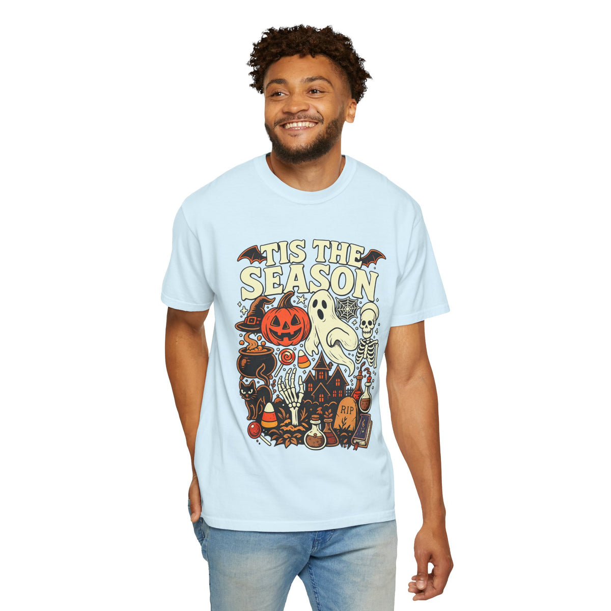 Tis the Season Spooky Halloween Comfort Colors Graphic Tee