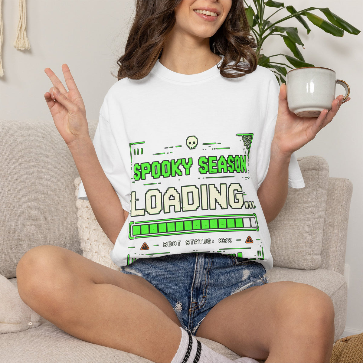 Spooky Season Loading Gamer Halloween Comfort Colors Tee