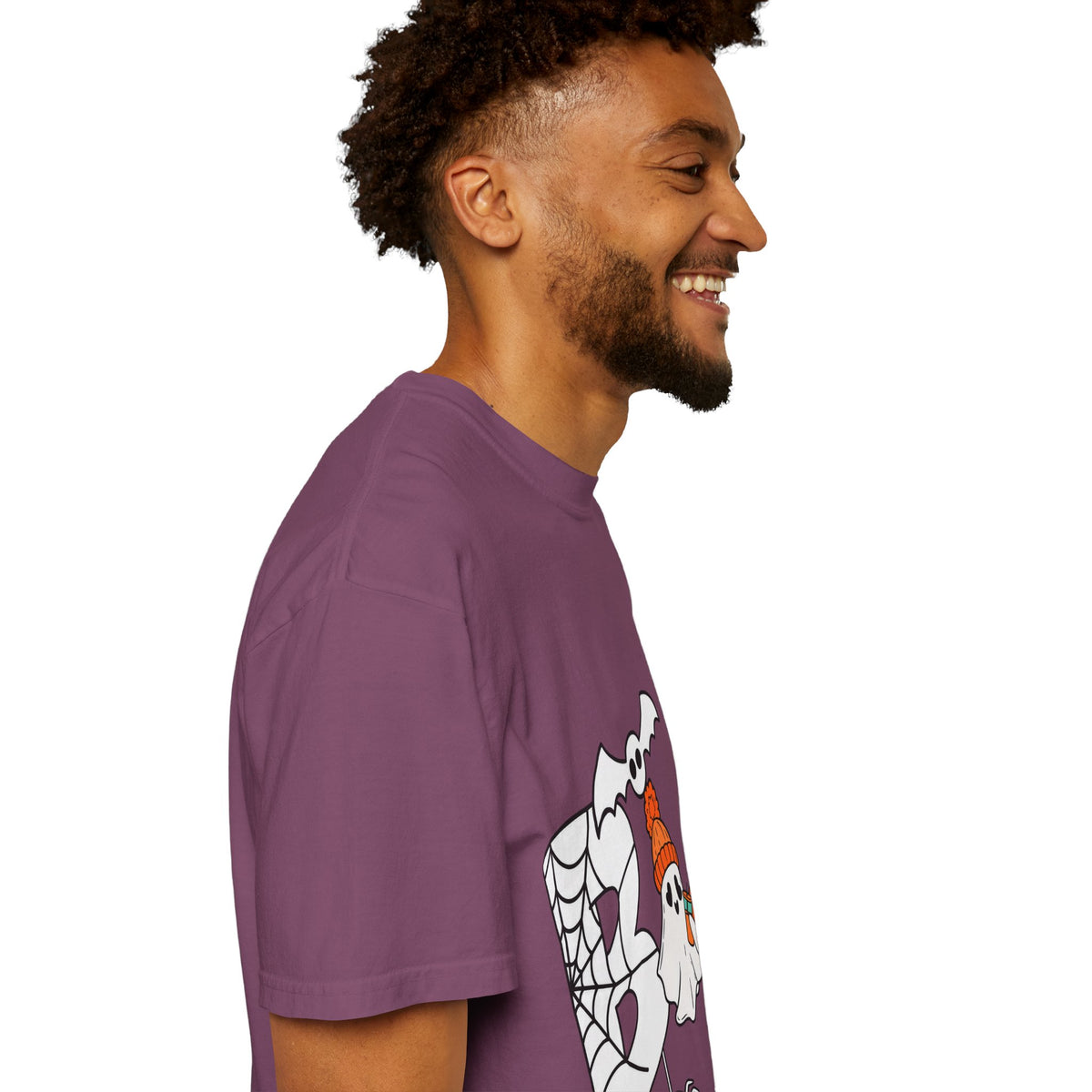 Cute Ghost Pumpkin Cozy Halloween Comfort Colors T-Shirt