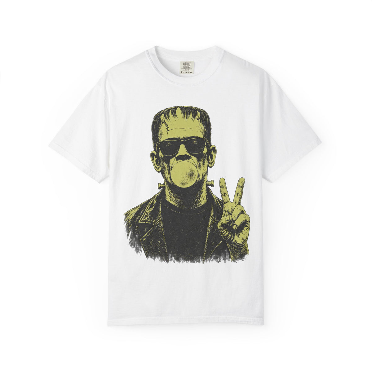 Frankenstein Bubblegum Peace Sign Comfort Colors T-Shirt