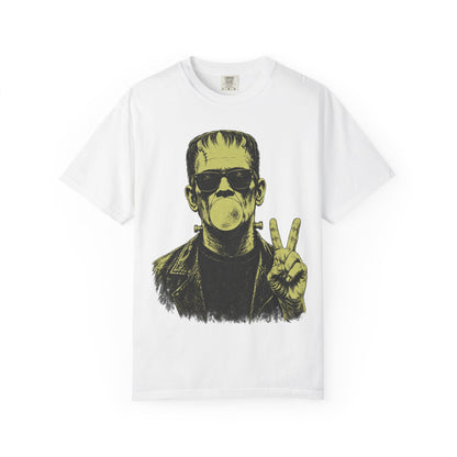 Frankenstein Bubblegum Peace Sign Comfort Colors T-Shirt