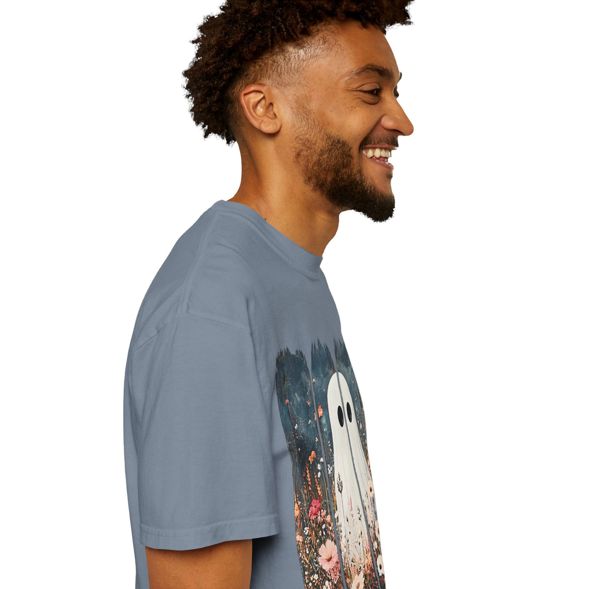 Floral Ghost Wildflower Halloween Comfort Colors T-Shirt